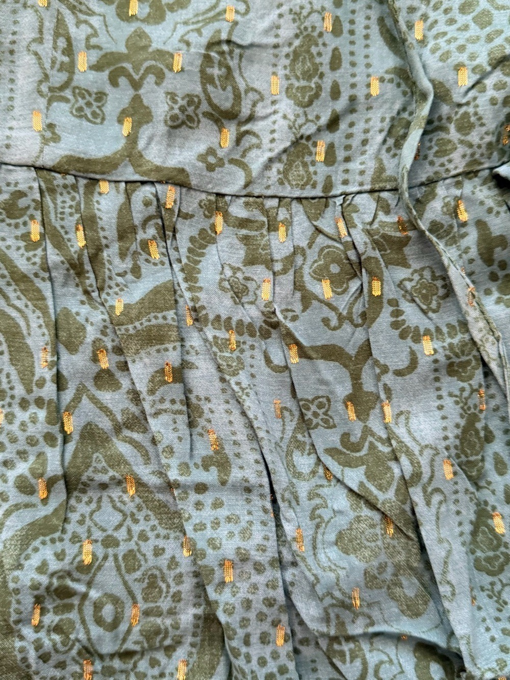 Zara Mini Dress Green Metallic Small - Picture 5 of 7